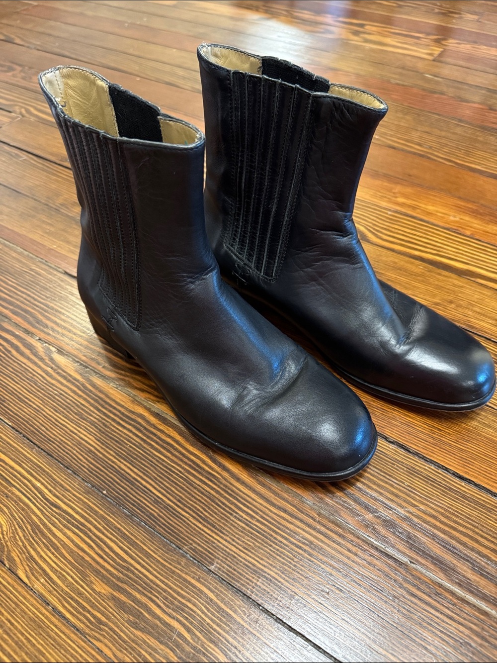 Classic Black Leather LLBean Ankle Boots